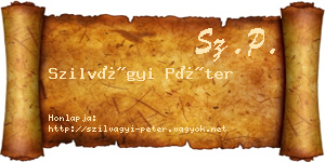 Szilvágyi Péter névjegykártya