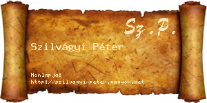 Szilvágyi Péter névjegykártya